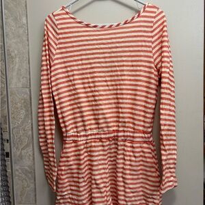 BUCKETLIST Orange and White Striped one piece